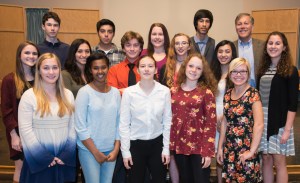 Poetry Out Loud participants 2016