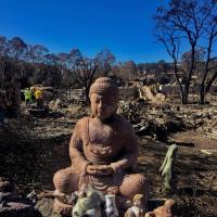 Ed Coletti's buddha, after the fire
