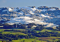 snow on Sonoma Mountain